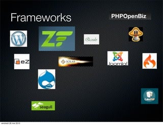 Frameworks




vendredi 28 mai 2010
 