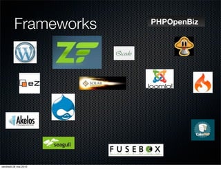 Frameworks




vendredi 28 mai 2010
 