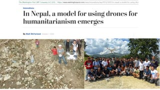 Use of Drones in Humanitarian Action and Disaster Management | PPTX