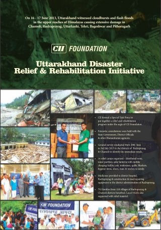 Uttarakhand Disaster Relief Rehabilitation Update 2014
