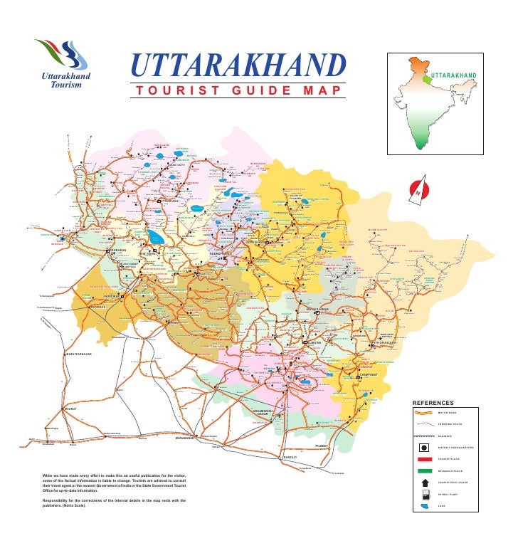 Travel Map of Uttarakhand