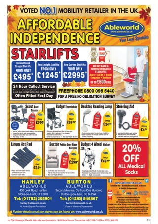 13Let The Uttoxeter & Cheadle Voice take your business to 13,000 local homes. To advertise, call 01538 751629 or 07733 466 970.
 