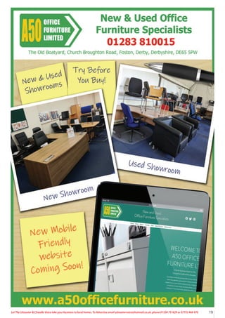 19
Let The Uttoxeter & Cheadle Voice take your business to local homes. To Advertise email uttoxetervoice@hotmail.co.uk, phone 01538 751629 or 07733 466 970
 