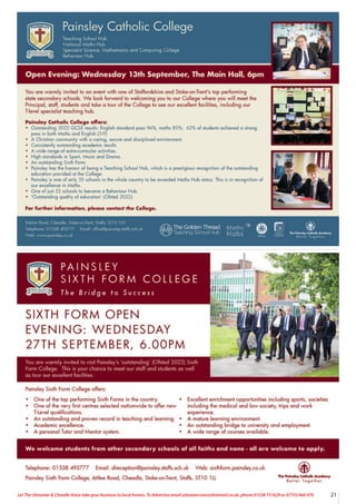 21
Let The Uttoxeter & Cheadle Voice take your business to local homes. To Advertise email uttoxetervoice@hotmail.co.uk, phone 01538 751629 or 07733 466 970
 