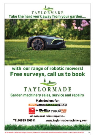 27
Let The Uttoxeter & Cheadle Voice take your business to local homes. To Advertise email uttoxetervoice@hotmail.co.uk, phone 01538 751629 or 07733 466 970
 