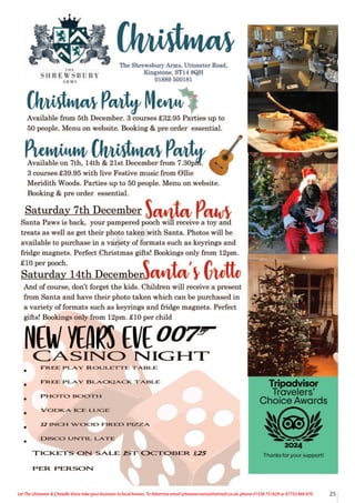 25
Let The Uttoxeter & Cheadle Voice take your business to local homes. To Advertise email uttoxetervoice@hotmail.co.uk, phone 01538 751629 or 07733 466 970
 