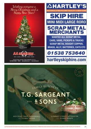 29
Let The Uttoxeter & Cheadle Voice take your business to local homes. To Advertise email uttoxetervoice@hotmail.co.uk, phone 01538 751629 or 07733 466 970
 