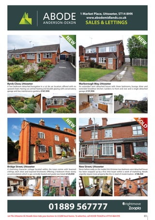 Moddershall Oaks 
WINTER EVENTS 
MURDER MYSTERY 
Saturday 25th October 
$QHYHQLQJRIIXQ¾OOHGGHWHFWLYHZRUNDZDLWVVWDUWLQJ 
ZLWKVSDUNOLQJGULQNV	OHWWKHPVWHUKLODULRXVO 
         
        
XQUDYHOGXULQJWKUHHGHOLFLRXVFRXUVHV 
    
Tickets £45 each 
HALLOWEEN MASQUERADE 
Friday 31st October 
-RLQXV$OO+DOORZV(YHIRUDWKHPHGPDVNHGEDOOLQ 
RXUSXPSNLQ¾OOHGFDQGOHOLWYHQXH(QMRDEORRGUHG 
FRFNWDLOJUXHVRPHJRXUPHWFRXUVHV	DGLVFR 
           
        
       
Tickets £35 each 
LADIES SHOPPING NIGHT 
Thursday 13th November 
3RSLQDQWLPHEHWZHHQSPWRVQDSXS 
         
         
        
H[FOXVLYHGHDOVRQJLIWV	YRXFKHUVZLWKEXEEOEXII 
EXWOHUVVHUYLQJQLEEOHVDPLQLWUHDWPHQW	OLYHPXVLF 
Tickets £20 each (£10 voucher back on gifts) 
POSH POOL PARTY 
Sunday 30th November 
2XUZLQWHUSRROSDUWLQFOXGHVXVHRIRXUVSDIDFLOLWLHV 
          
SPZLQWHUFRFNWDLOVIHVWLYHWUHDWVIURP*HUPDQ 
VDXVDJHVWRURDVWHGFKHVWQXWV	OLYHDFRXVWLFPXVLF 
       
        
Tickets £45 each 
CHRISTMAS PARTIES 
Selected nights in December 
HOHEUDWHWKHIHVWLYHVHDVRQZLWKDIDQWDVWLFKULVWPDV 
3DUW$WKUHHFRXUVHIHVWLYHPHDO	GLVFRLVSHUIHFWIRU 
DZRUNWUHDWIDPLOQLJKWRUDQHYHQLQJZLWKIULHQGV 
        
           
         
Tickets start from £34.50 each 
ENQUIRE NOW OR REQUEST 
A COPY 
OF OUR FULL 
WINTER EVENT 
DIARY 
www.moddershalloaks.com 
events@moddershalloaks.com 
01782 399000 
www 
.Let The Uttoxeter  Cheadle Voice take your business to 13,000 local homes. To advertise, call 01538 751629 or 07733 466 970. 27 
 