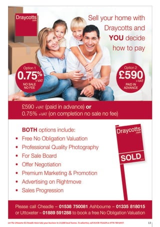 13Let The Uttoxeter & Cheadle Voice take your business to 13,000 local homes. To advertise, call 01538 751629 or 0776 784 6937.
 