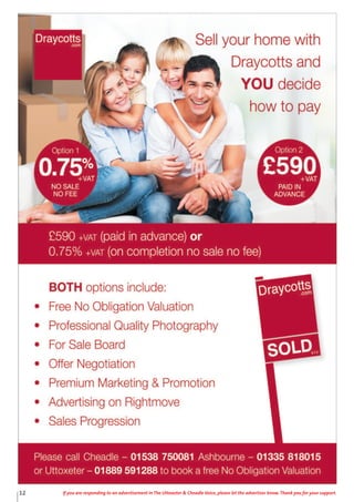 12 If you are responding to an advertisement in The Uttoxeter & Cheadle Voice, please let the advertiser know. Thank you for your support.
 