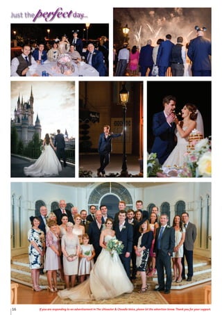 16 If you are responding to an advertisement in The Uttoxeter & Cheadle Voice, please let the advertiser know. Thank you for your support.
Just the perfectday...
 