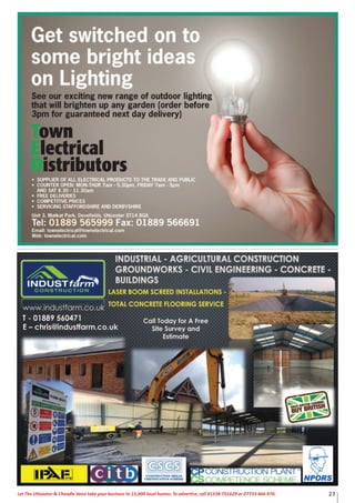 23Let The Uttoxeter & Cheadle Voice take your business to 15,000 local homes. To advertise, call 01538 751629 or 07733 466 970.
 