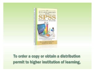 Research Methodology With SPSS Statistical Analysis
