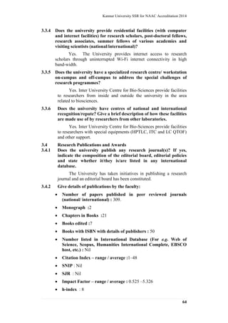 Kannur University Self Study Report for NAAC Accreditation (Cycle I ...