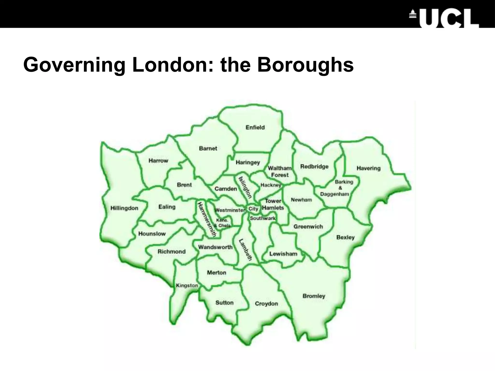 Governing London: the Boroughs
 