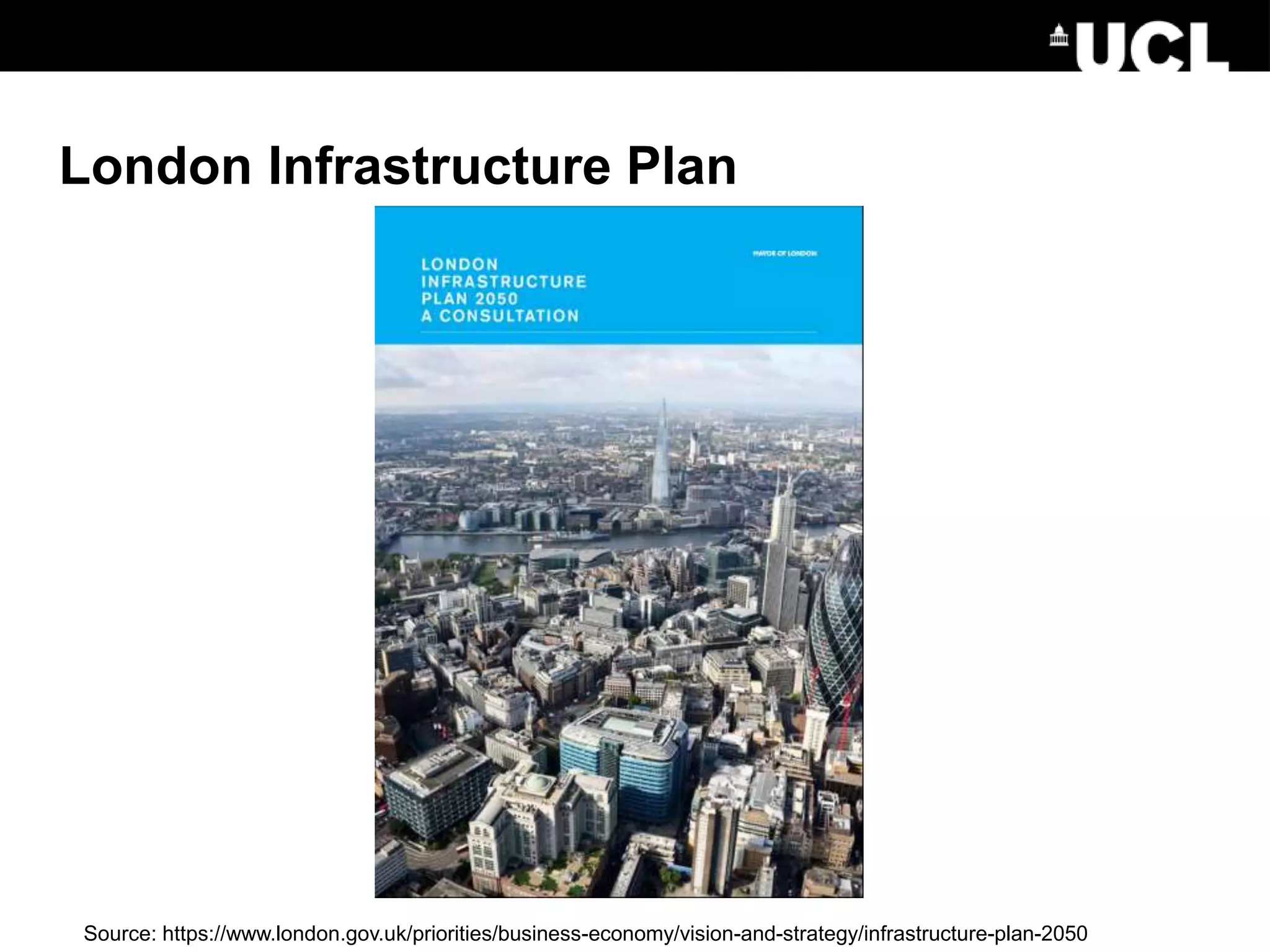 Source: https://www.london.gov.uk/priorities/business-economy/vision-and-strategy/infrastructure-plan-2050
London Infrastructure Plan
 