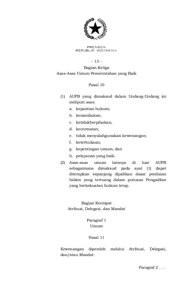 Uu No 30 Tahun 2014 Pasal 10