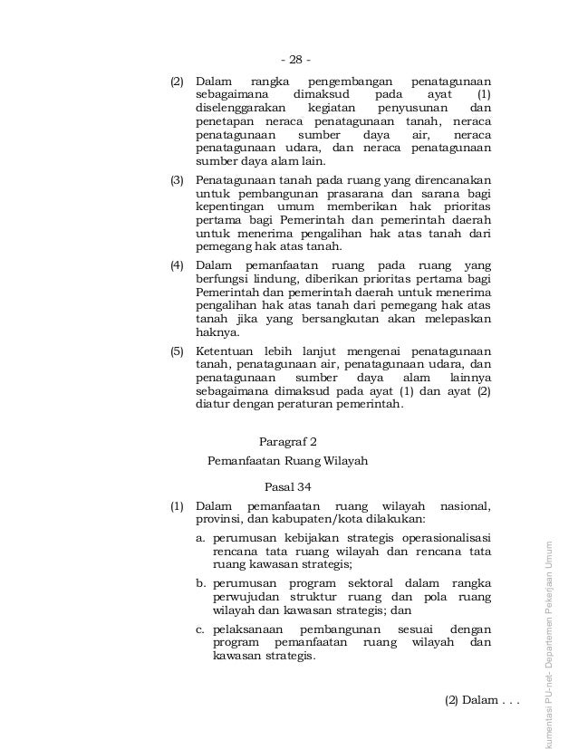 UU No 26 Tahun 2007 tentang Penataan Ruang
