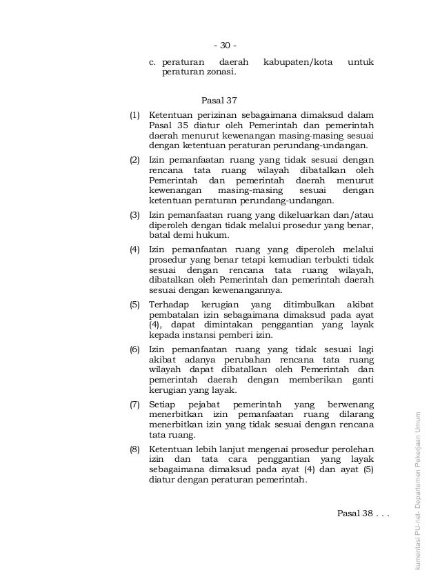  UU No 26 Tahun 2007 tentang Penataan Ruang
