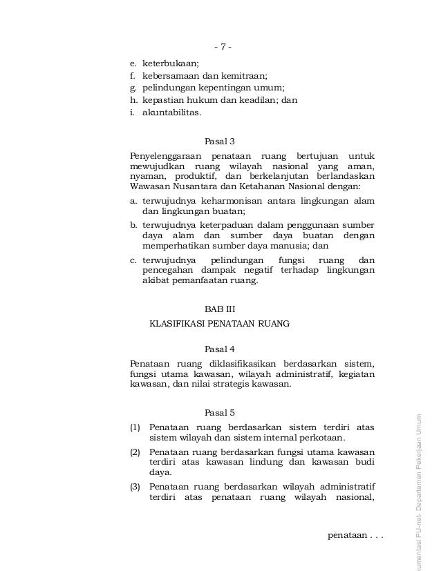  UU No 26 Tahun 2007 tentang Penataan Ruang