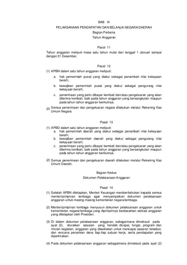 Undang Undang No 1 Tahun 2004 Tentang Perbendaharaan Negara