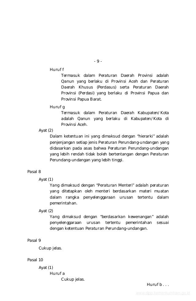 Uu 2011 Nomor 12 Pembentukan Peraturan Perundangan