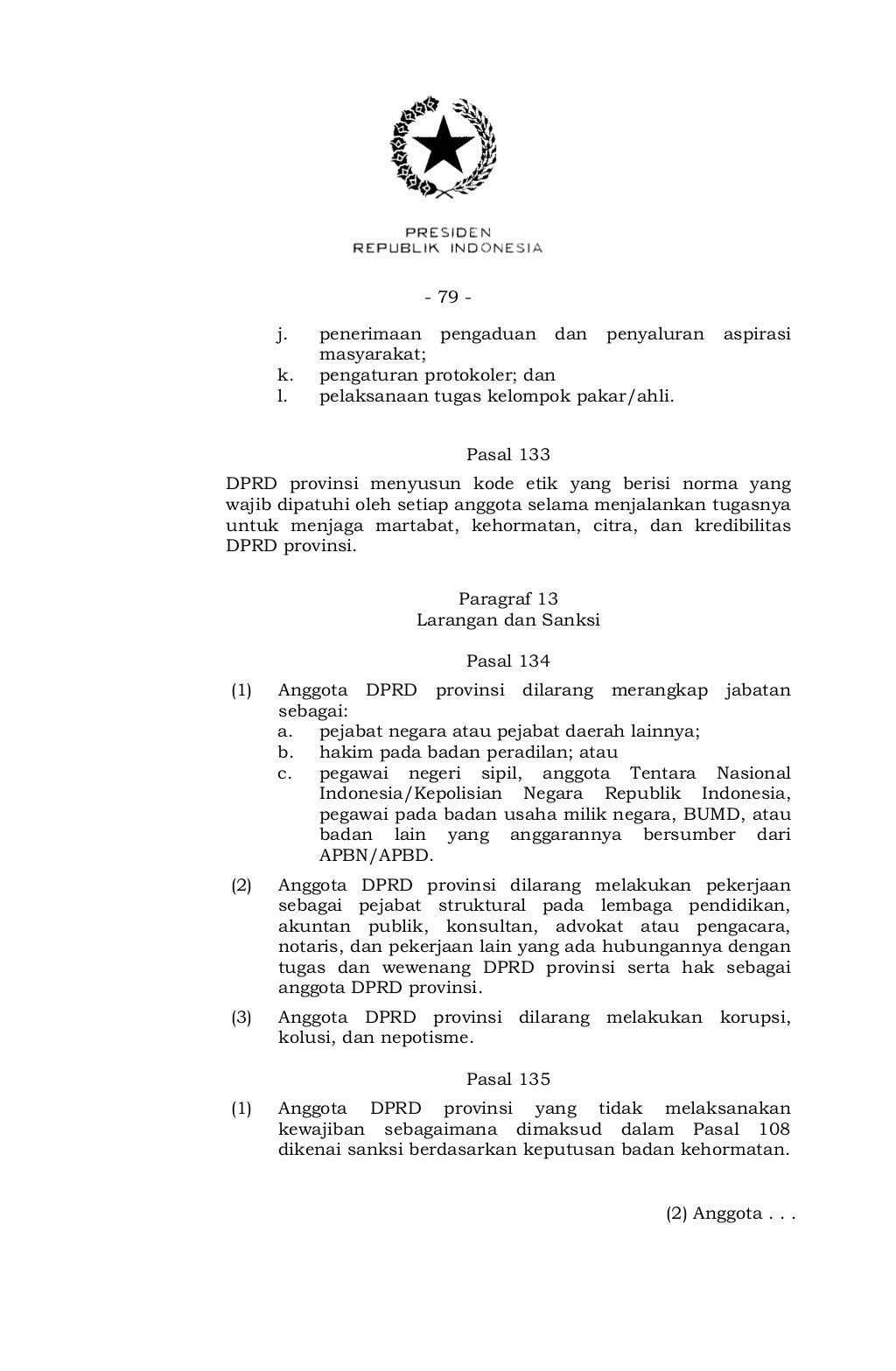 UU no 23 tahun 2014 tentang Pemerintahan Daerah