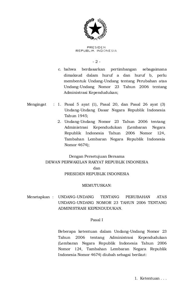 kejadian 23 ayat 1 20 UU Nomor 24 Tahun 2020 kejadian 23 ayat 1 20 UU Nomor 24 Tahun 2020