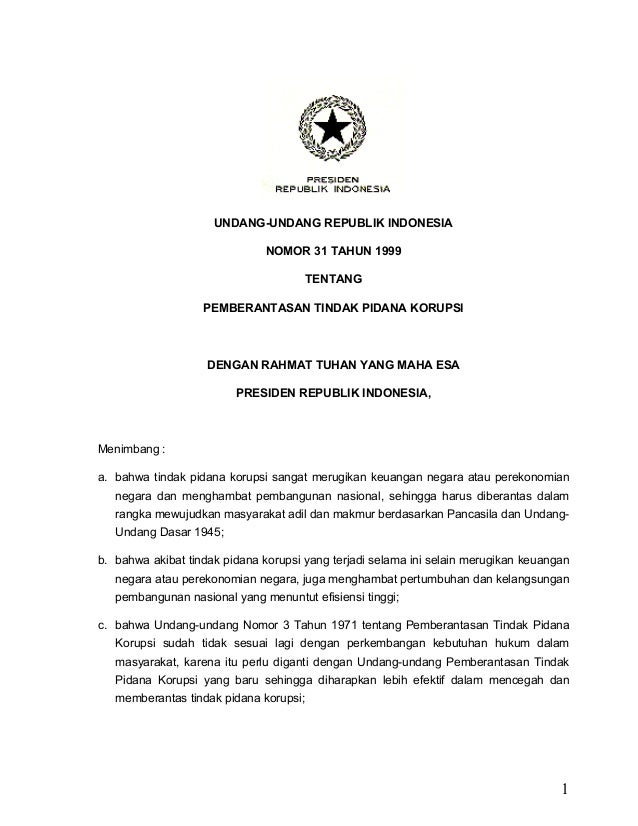 UU NO 31 TAHUN 1999 EPUB UU NO 31 TAHUN 1999 EPUB