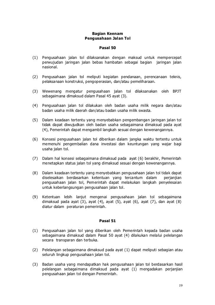 UU No. 38 Tahun 2004 tentang Jalan