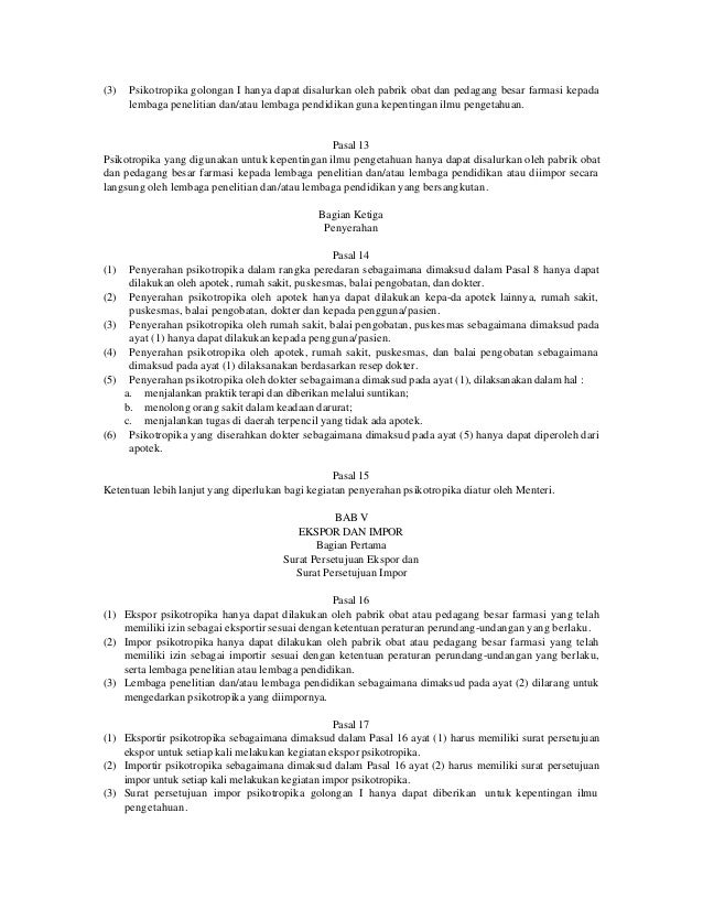 Uu No 5 Th 1997 Ttg Psikotropika