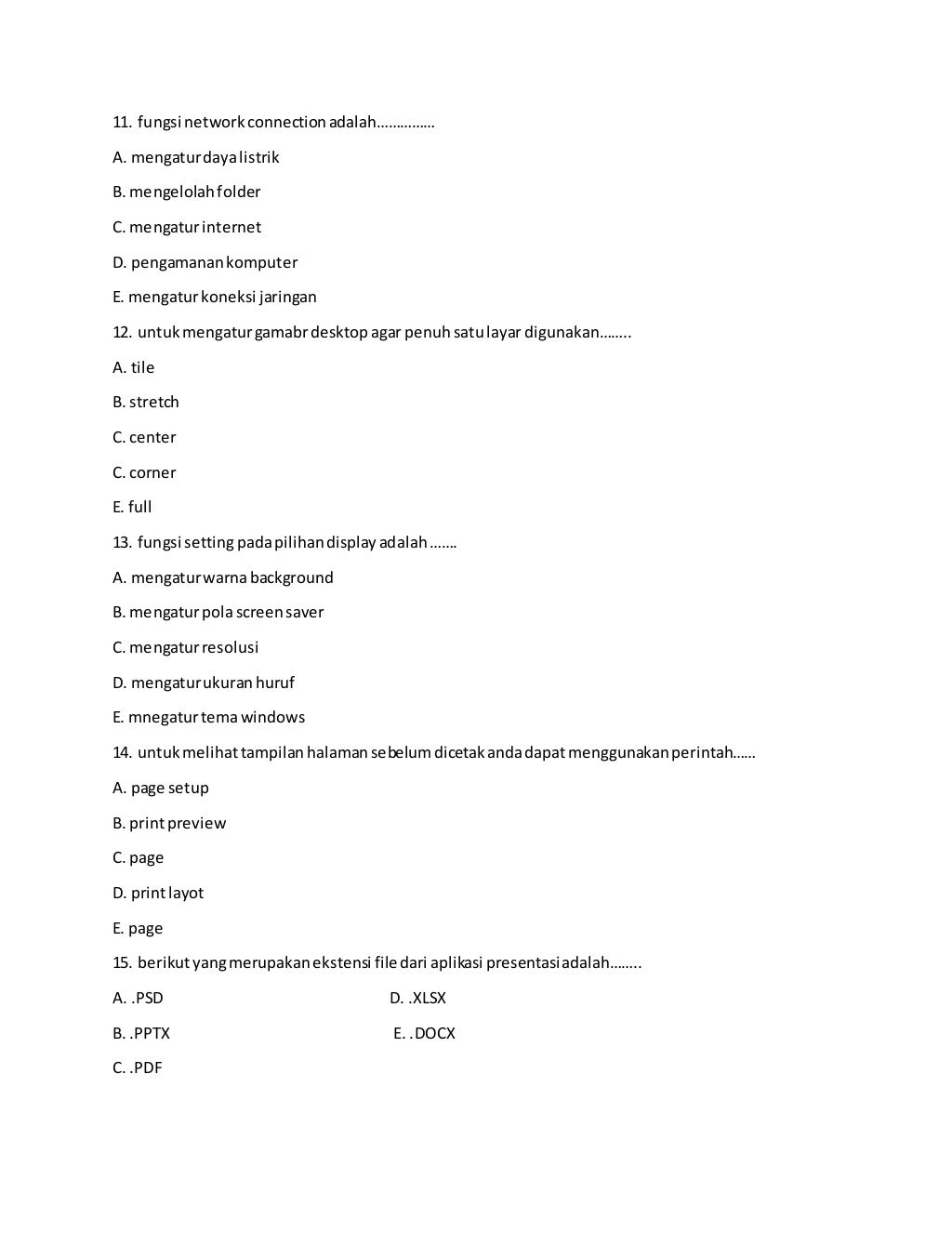 UKK kelas X semester 2