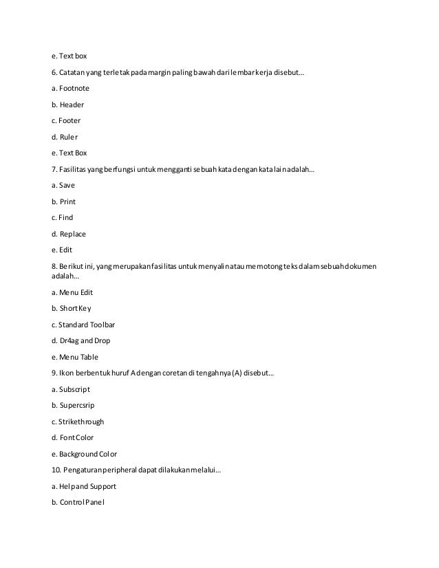 Soal UKK Semester II Kelas X