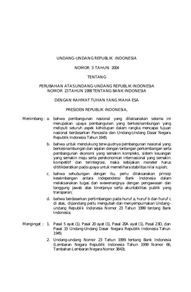 Uu Bi No 3 Tahun 2004 Uu Bi No 3 Tahun 2004