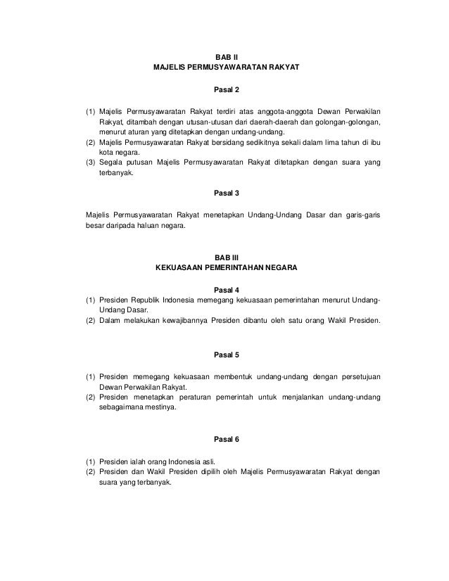 Uud 1945 Sebelum Amandemen