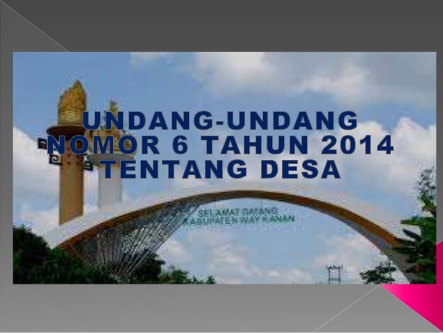 Undang Undang Tentang Desa