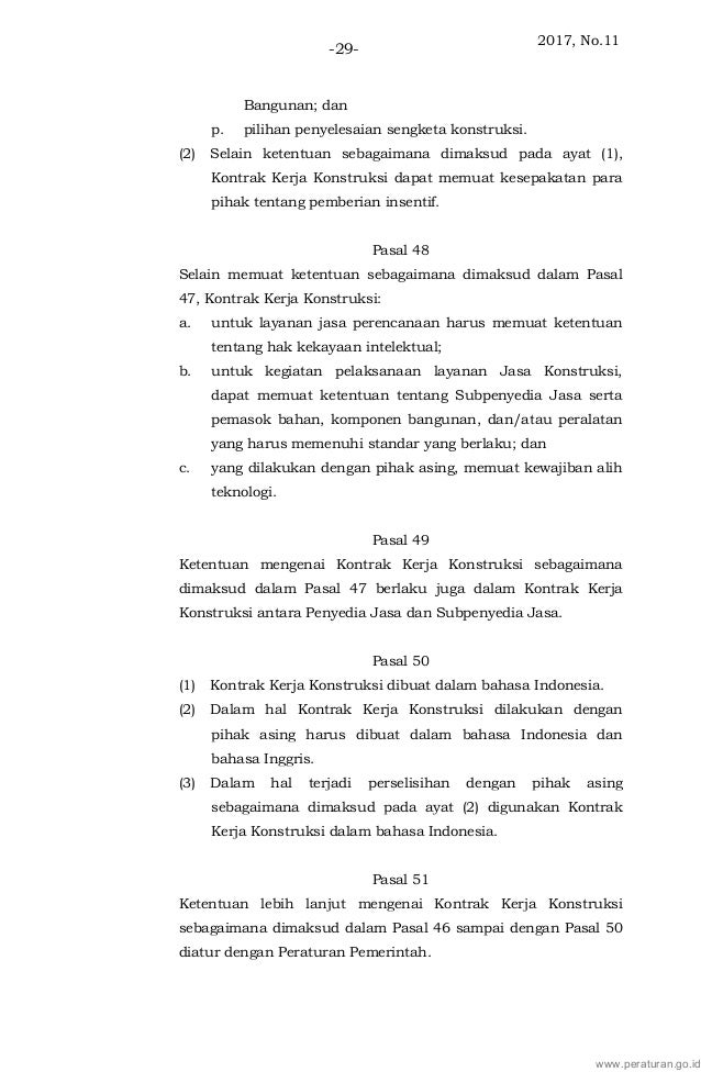 Kontrak Kerja Dalam Bahasa Inggris / Padanan Istilah