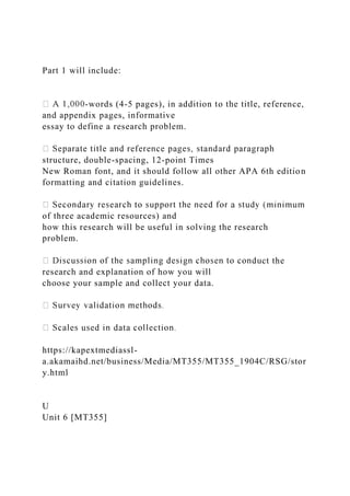 U Unit 6 [MT355] Page 1 of 3 Unit 6 Assignment.docx