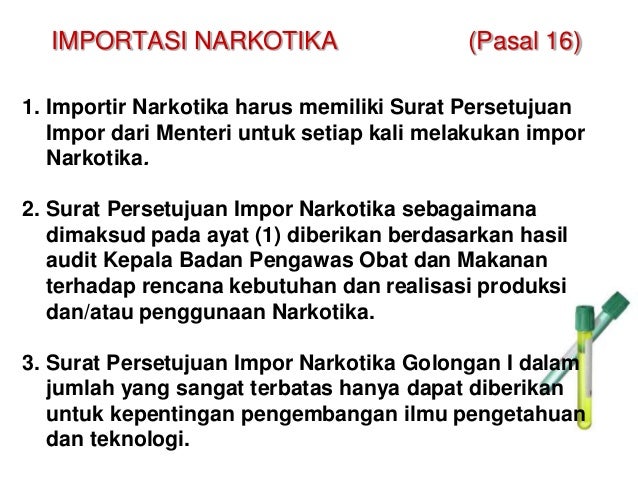 Uu no.35 tahun 2009 narkotika