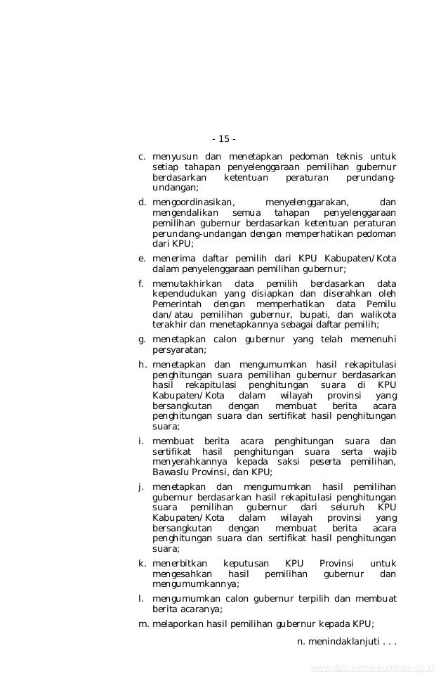 UU no.15 tahun 2011 tentang penyelenggaraan pemilu
