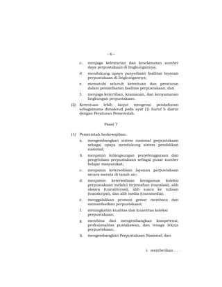 Undang-undang No 43 Tahun 2007 Tentang Perpustakaan