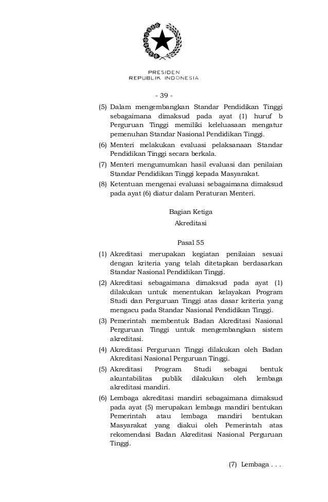 Undang-undang perguruan tinggi 2012 pdf