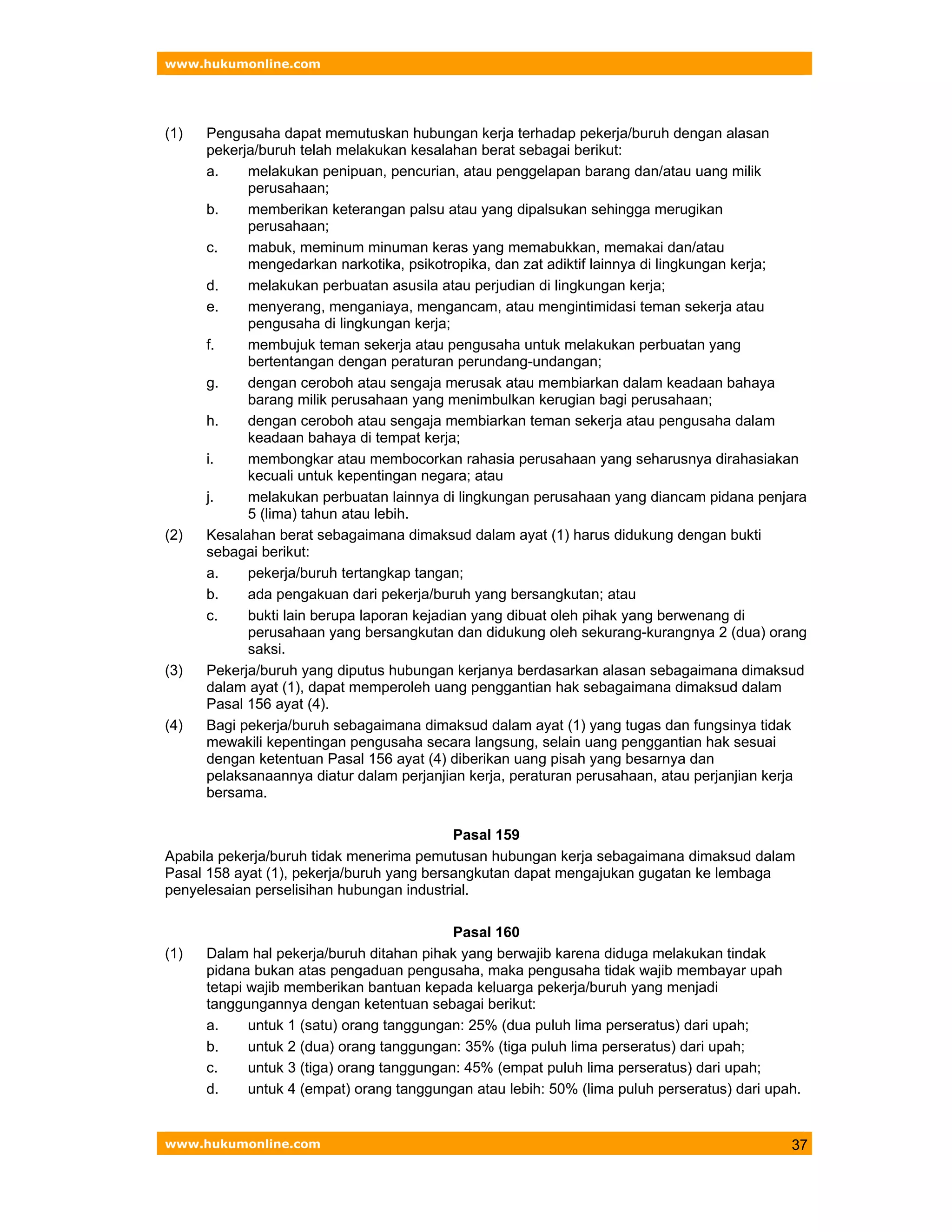 Uu No 13 Tahun 2003 Ketenagakerjaan Pdf