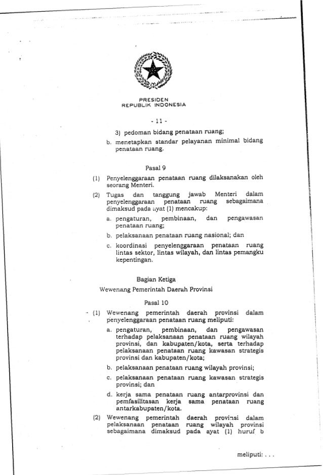  Uu no 26 tahun 2007 tentang ruang