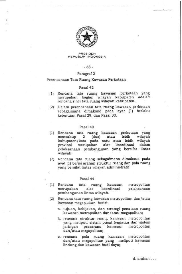 Uu no 26 tahun 2007 tentang ruang Uu no 26 tahun 2007 tentang ruang