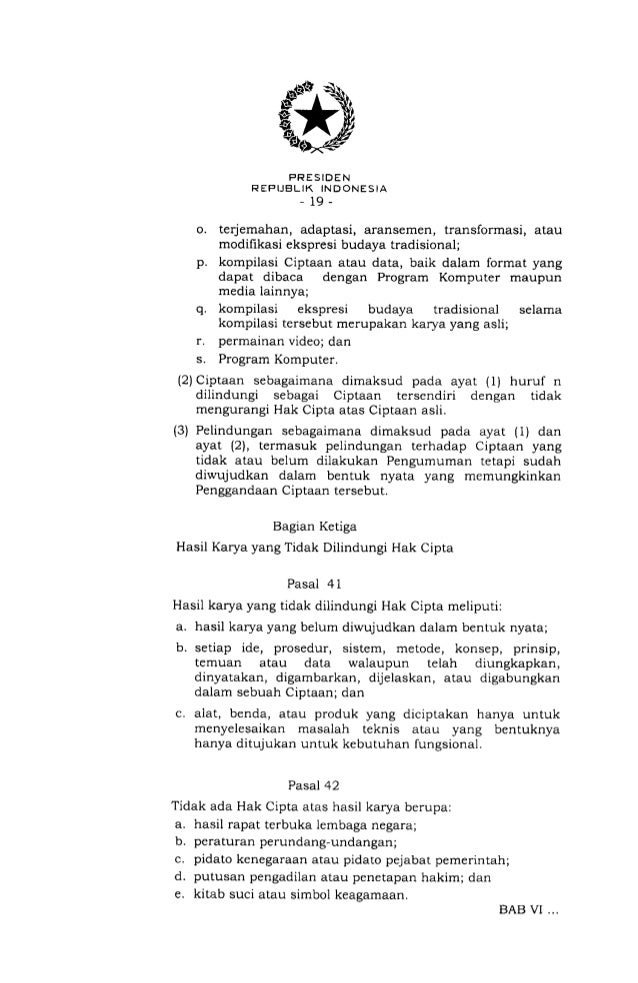 Uu Yang Mengatur Tentang Hak Cipta Ini Aturannya