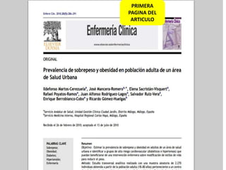 PRIMERA 
PAGINA DEL 
ARTICULO 
 