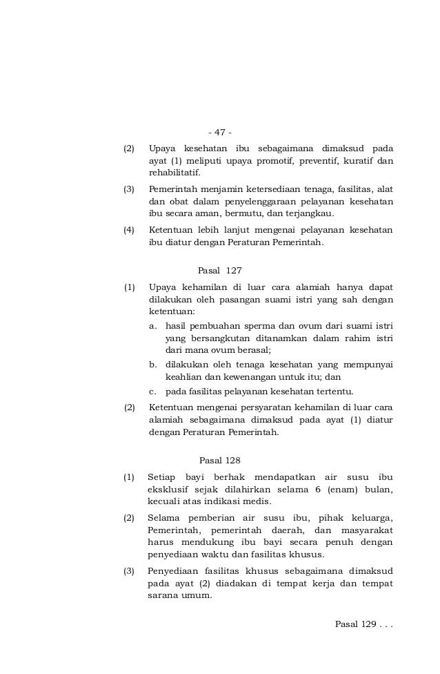 Uu Ri Nomor 36 Tahun 2009 Ttg Kesehatan