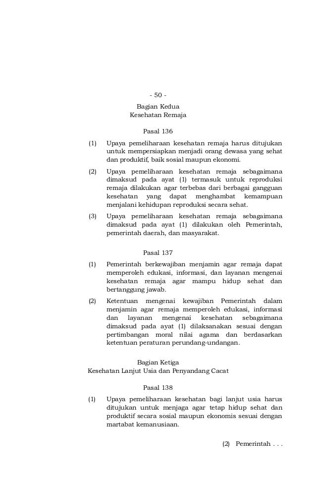 Definisi Kesehatan Menurut Uu No 36 Tahun 2009 Teknologi dan produk