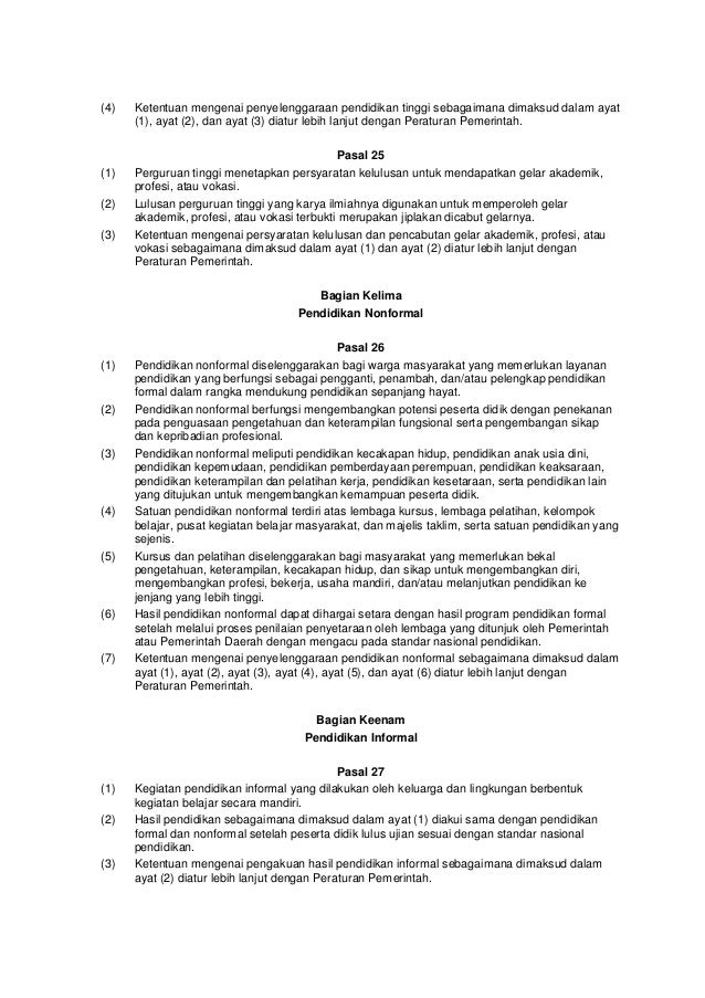 Uu sisdiknas no 20 tahun 2003